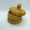 4 inch Sindur Box - wood carving 