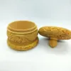 4 inch Sindur Box - wood carving 